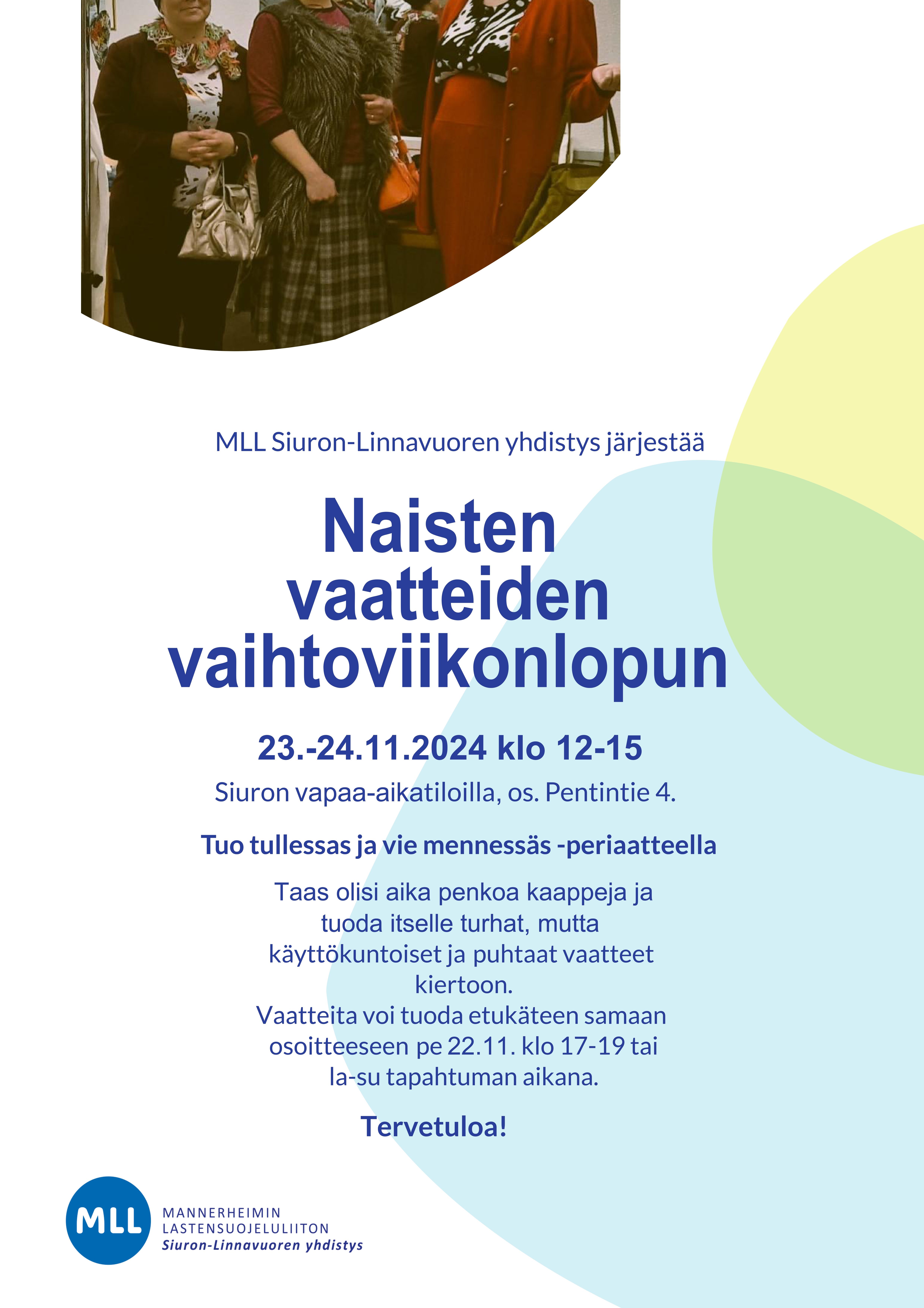 Naisten vaatteiden vaihtoviikonloppu 112024